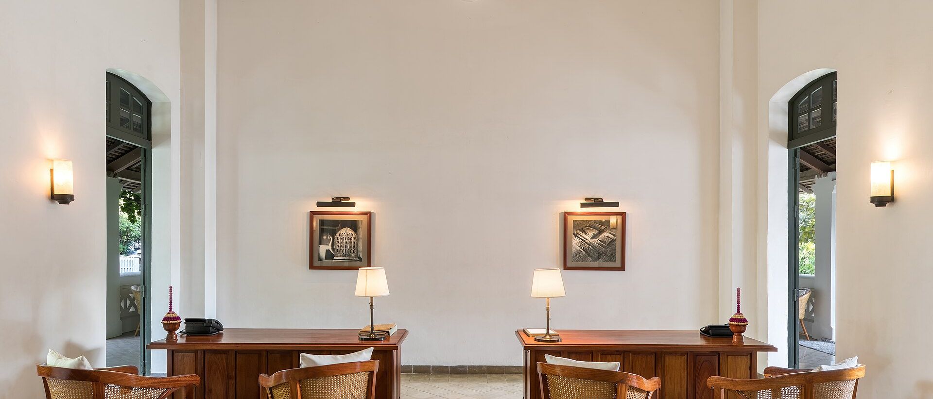 Hotel lobby and front desk